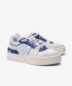 Lacoste Sneakers>Damen Sneakers L002 Evo Aus Leder Und Mesh Wht/Blue 080