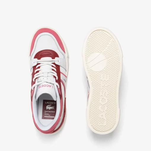 Lacoste Sneakers>Damen Sneakers L002 Evo Aus Leder Und Mesh White/Pink B53