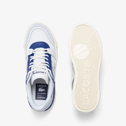 Lacoste Sneakers>Damen Sneakers L002 Evo Aus Leder Und Mesh Wht/Blue 080