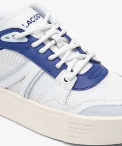 Lacoste Sneakers>Damen Sneakers L002 Evo Aus Leder Und Mesh Wht/Blue 080