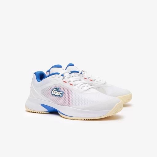 Lacoste Tennis>Damen Tennisschuhe Tech Point Wht/Blu/Red 2E8