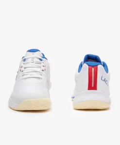 Lacoste Tennis>Damen Tennisschuhe Tech Point Wht/Blu/Red 2E8