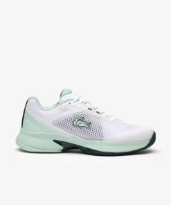 Lacoste Tennis>Damen Tennisschuhe Tech Point Aus Textil Wht/Lt Trqs 1T5