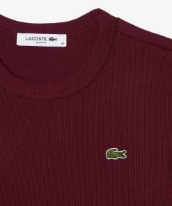 Lacoste T-Shirts>Damen T-Shirt Aus Bio-Baumwolle Burgunder Yup