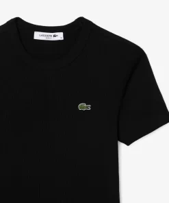 Lacoste T-Shirts>Damen T-Shirt Aus Bio-Baumwolle Schwarz 031