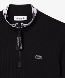 Lacoste Poloshirts>Damen- Poloshirt Aus Jacquard Schwarz 031