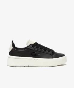 Lacoste Sneakers>Damen-Plateau-Sneakers Carnaby Aus Leder Black/Offwhite 454