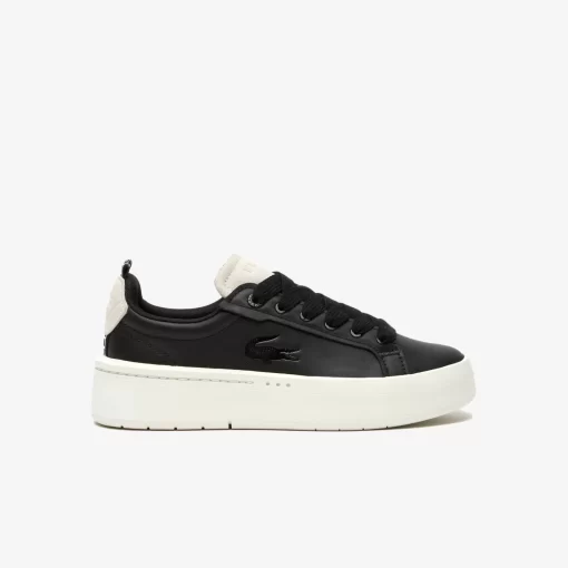 Lacoste Sneakers>Damen-Plateau-Sneakers Carnaby Aus Leder Black/Offwhite 454