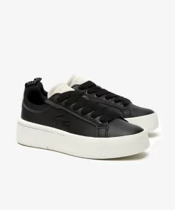 Lacoste Sneakers>Damen-Plateau-Sneakers Carnaby Aus Leder Black/Offwhite 454