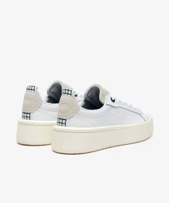 Lacoste Sneakers>Damen-Plateau-Sneakers Carnaby Aus Leder Wht/Off Wht 65T