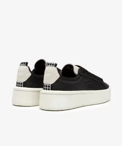 Lacoste Sneakers>Damen-Plateau-Sneakers Carnaby Aus Leder Black/Offwhite 454