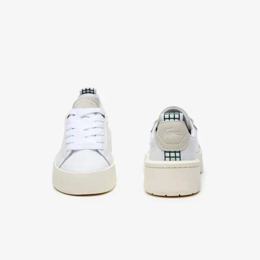 Lacoste Sneakers>Damen-Plateau-Sneakers Carnaby Aus Leder Wht/Off Wht 65T