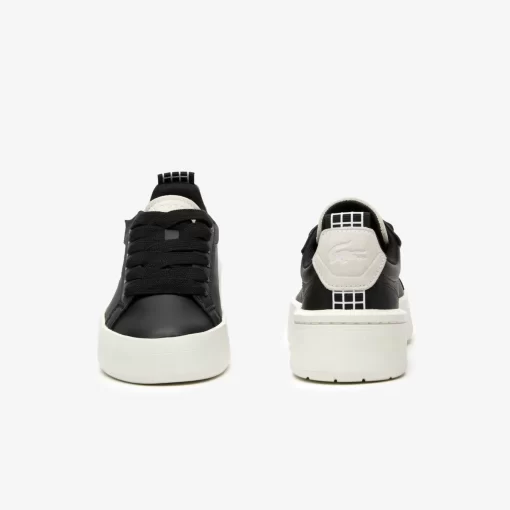 Lacoste Sneakers>Damen-Plateau-Sneakers Carnaby Aus Leder Black/Offwhite 454