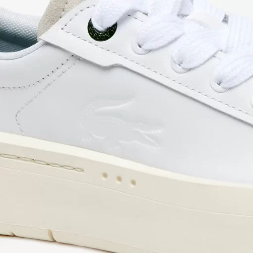 Lacoste Sneakers>Damen-Plateau-Sneakers Carnaby Aus Leder Wht/Off Wht 65T