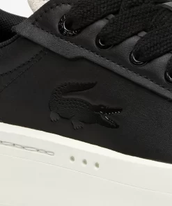 Lacoste Sneakers>Damen-Plateau-Sneakers Carnaby Aus Leder Black/Offwhite 454