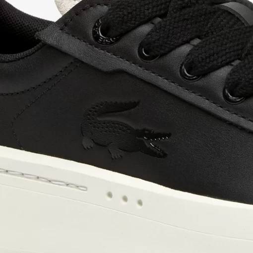 Lacoste Sneakers>Damen-Plateau-Sneakers Carnaby Aus Leder Black/Offwhite 454