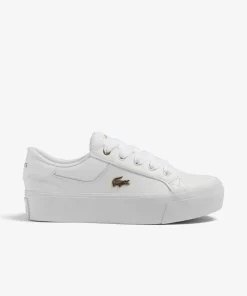 Lacoste Sneakers>Damen-Plateau-Sneakers Ziane Aus Leder White/White 21G