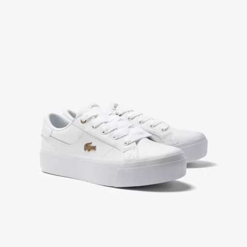 Lacoste Sneakers>Damen-Plateau-Sneakers Ziane Aus Leder White/White 21G