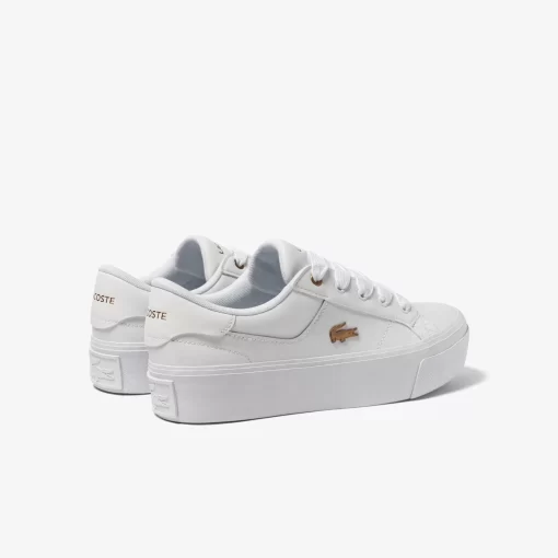 Lacoste Sneakers>Damen-Plateau-Sneakers Ziane Aus Leder White/White 21G