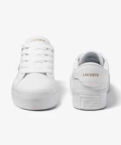 Lacoste Sneakers>Damen-Plateau-Sneakers Ziane Aus Leder White/White 21G