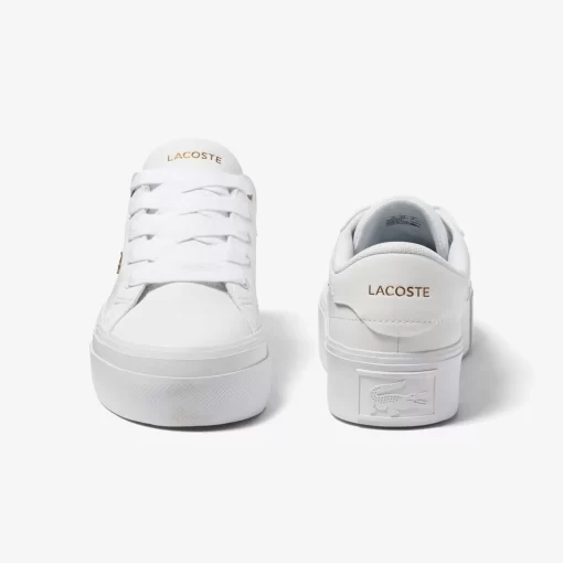 Lacoste Sneakers>Damen-Plateau-Sneakers Ziane Aus Leder White/White 21G