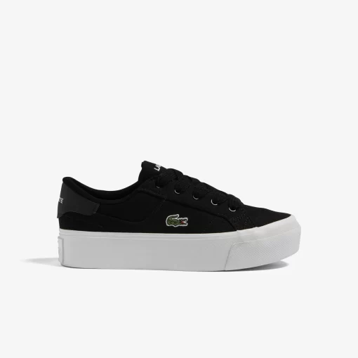 Lacoste Sneakers>Damen-Plateau-Sneakers Ziane Aus Textil Black White 312