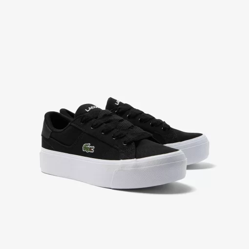 Lacoste Sneakers>Damen-Plateau-Sneakers Ziane Aus Textil Black White 312