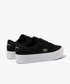 Lacoste Sneakers>Damen-Plateau-Sneakers Ziane Aus Textil Black White 312