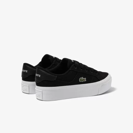 Lacoste Sneakers>Damen-Plateau-Sneakers Ziane Aus Textil Black White 312