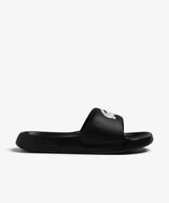 Lacoste Flip-Flops & Sandalen>Damen-Schlappen Croco 1.0 Aus Synthetik Black White 312