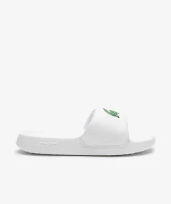 Lacoste Flip-Flops & Sandalen>Damen-Schlappen Croco 1.0 Aus Synthetik White/Green 082