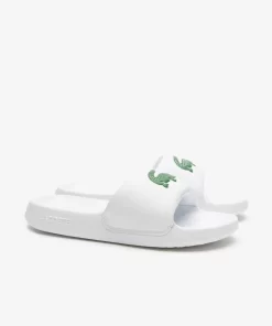 Lacoste Flip-Flops & Sandalen>Damen-Schlappen Croco 1.0 Aus Synthetik White/Green 082