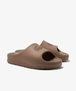 Lacoste Flip-Flops & Sandalen>Damen-Schlappen Serve Slide 2.0 Brw/Dk Brw 267