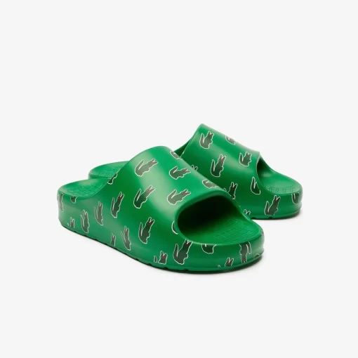 Lacoste Flip-Flops & Sandalen>Damen-Schlappen Serve Slide 2.0 Mit Colourpop Grn/Dk Grn Ag9