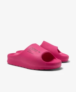 Lacoste Flip-Flops & Sandalen>Damen-Schlappen Serve Slide 2.0 Mit Logo Pnk/Blk 8F8