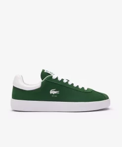 Lacoste Sneakers>Damen-Sneaker Baseshot Aus Veloursleder Dk Grn/Wht 2D2