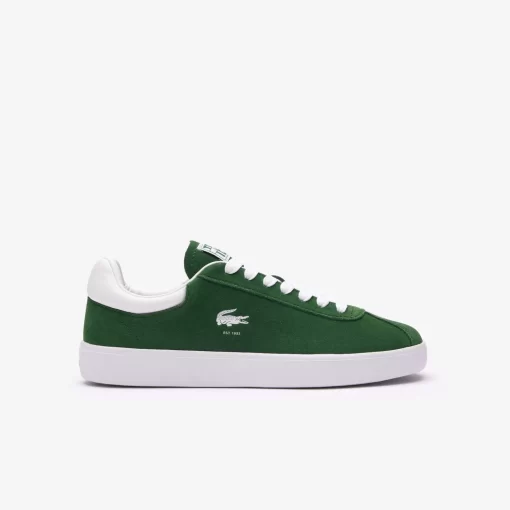 Lacoste Sneakers>Damen-Sneaker Baseshot Aus Veloursleder Dk Grn/Wht 2D2