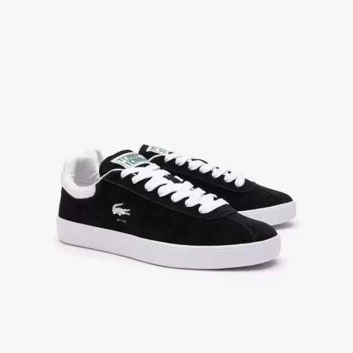 Lacoste Sneakers>Damen-Sneaker Baseshot Aus Veloursleder Black White 312