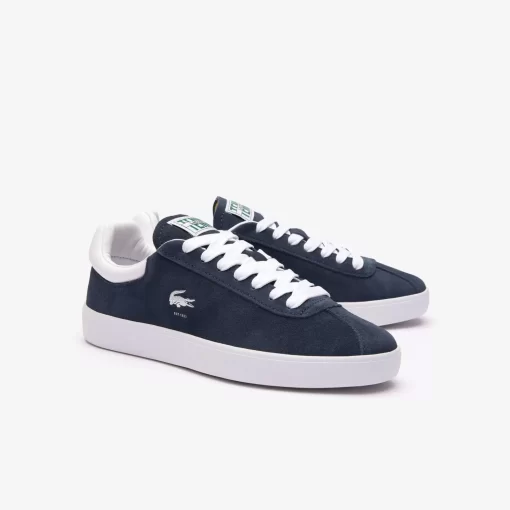 Lacoste Sneakers>Damen-Sneaker Baseshot Aus Veloursleder Marineblau Weis 092