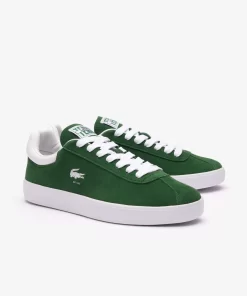 Lacoste Sneakers>Damen-Sneaker Baseshot Aus Veloursleder Dk Grn/Wht 2D2