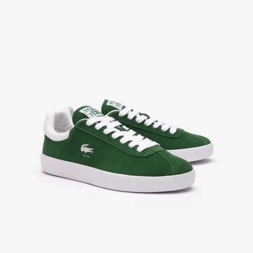 Lacoste Sneakers>Damen-Sneaker Baseshot Aus Veloursleder Dk Grn/Wht 2D2