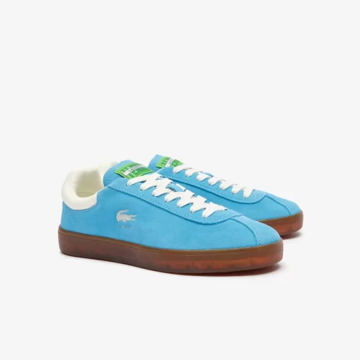 Lacoste Sneakers>Damen-Sneaker Baseshot Aus Veloursleder Blu/Gum Acl