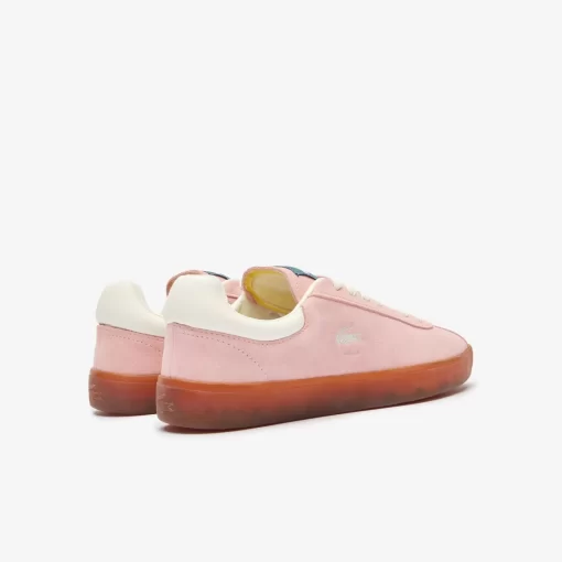 Lacoste Sneakers>Damen-Sneaker Baseshot Aus Veloursleder Pnk/Gum Ajx