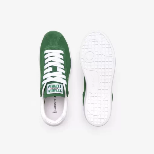 Lacoste Sneakers>Damen-Sneaker Baseshot Aus Veloursleder Dk Grn/Wht 2D2