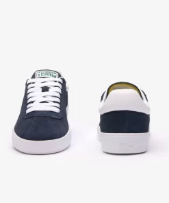 Lacoste Sneakers>Damen-Sneaker Baseshot Aus Veloursleder Marineblau Weis 092