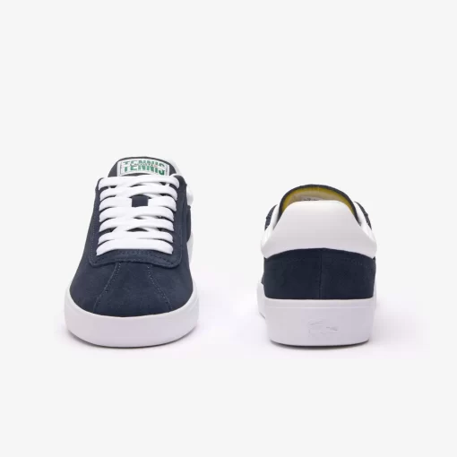 Lacoste Sneakers>Damen-Sneaker Baseshot Aus Veloursleder Marineblau Weis 092