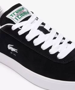 Lacoste Sneakers>Damen-Sneaker Baseshot Aus Veloursleder Black White 312