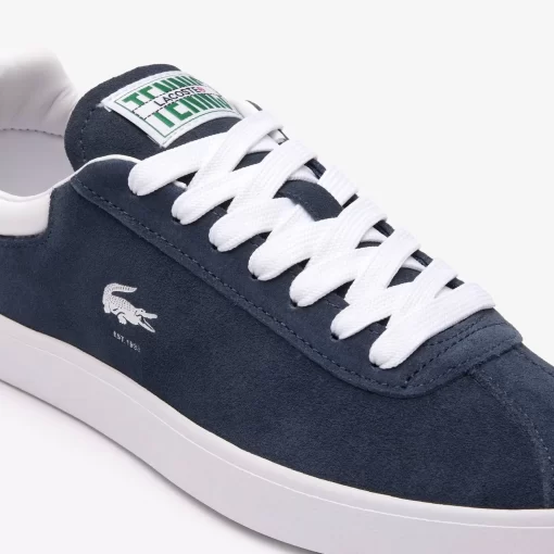 Lacoste Sneakers>Damen-Sneaker Baseshot Aus Veloursleder Marineblau Weis 092