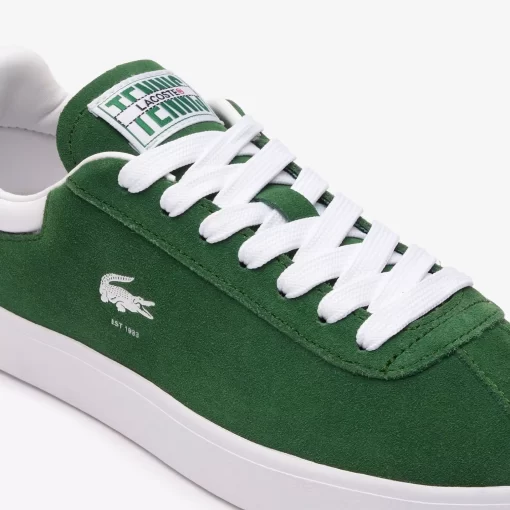 Lacoste Sneakers>Damen-Sneaker Baseshot Aus Veloursleder Dk Grn/Wht 2D2