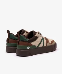 Lacoste Sneakers>Damen-Sneaker L002 Aus Veloursleder Dk Brw/Lt Brw 489